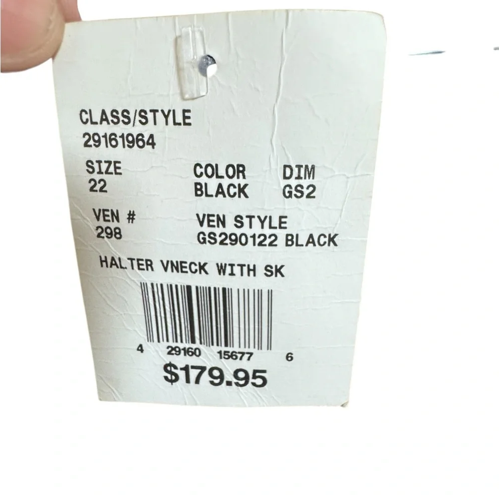 David’s Bridal Galina Signature Black Charmeuse Halter Dress - 22 - Picture 11 of 14